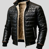 Karlo – Sort Quiltet Jakke med Sherpa-Foring