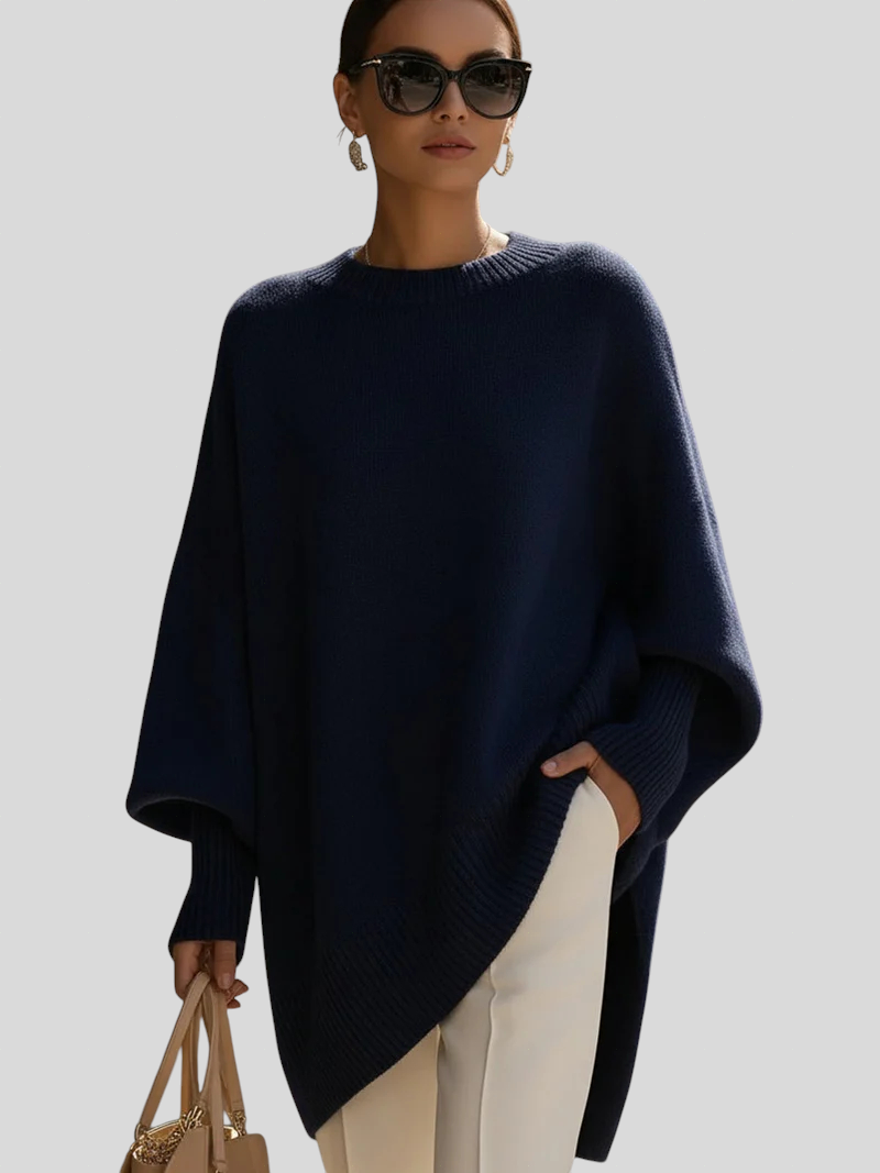 Lucija – Oversize Poncho-Sweater – Den Perfekte Kombination Af Trend Og Komfort