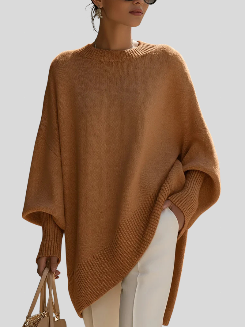 Lucija – Oversize Poncho-Sweater – Den Perfekte Kombination Af Trend Og Komfort