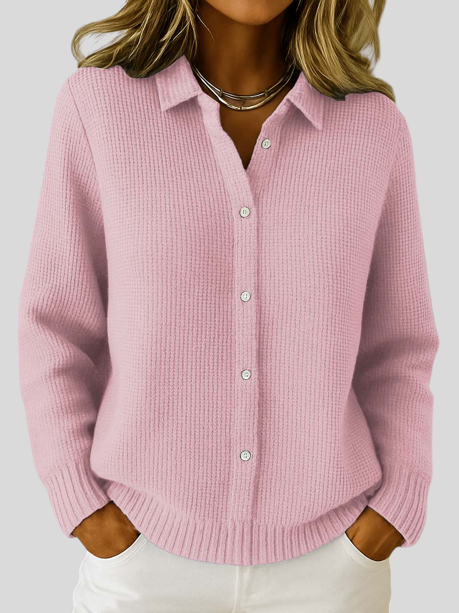 Elena – Elegant Klassisk Cardigan Med Blød Strik