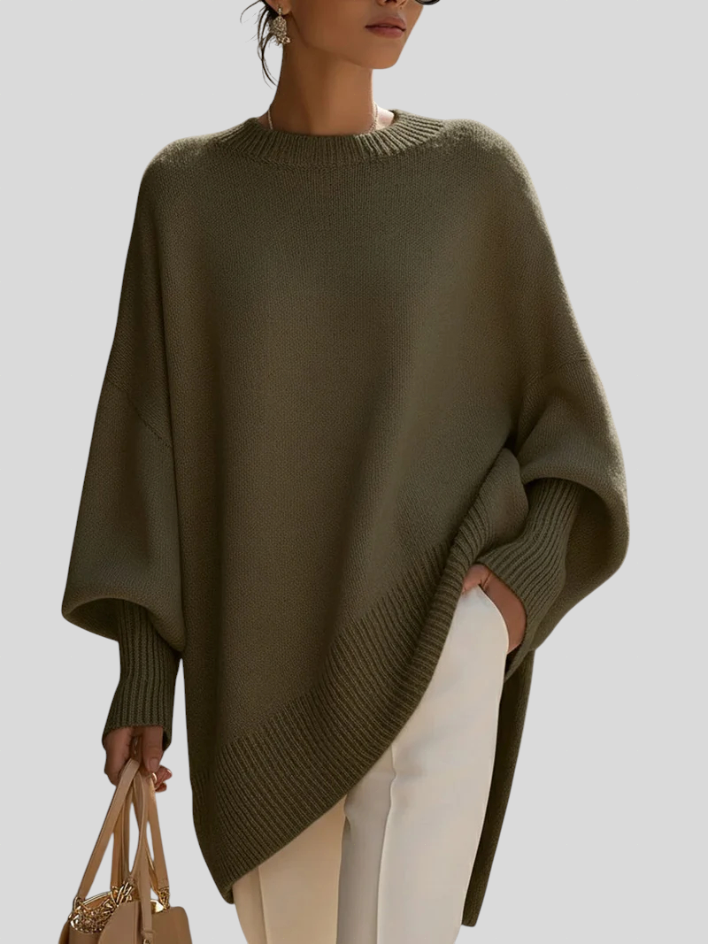 Lucija – Oversize Poncho-Sweater – Den Perfekte Kombination Af Trend Og Komfort