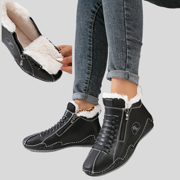 Annegret – Komfortable Vinterankelstøvler med Ergonomisk Støtte