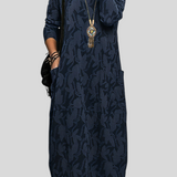 Cassie - Afslappet Vinterkjole Med Rund Halsudskæring