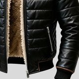 Karlo – Sort Quiltet Jakke med Sherpa-Foring