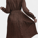 Agnes | Leopard plisseret