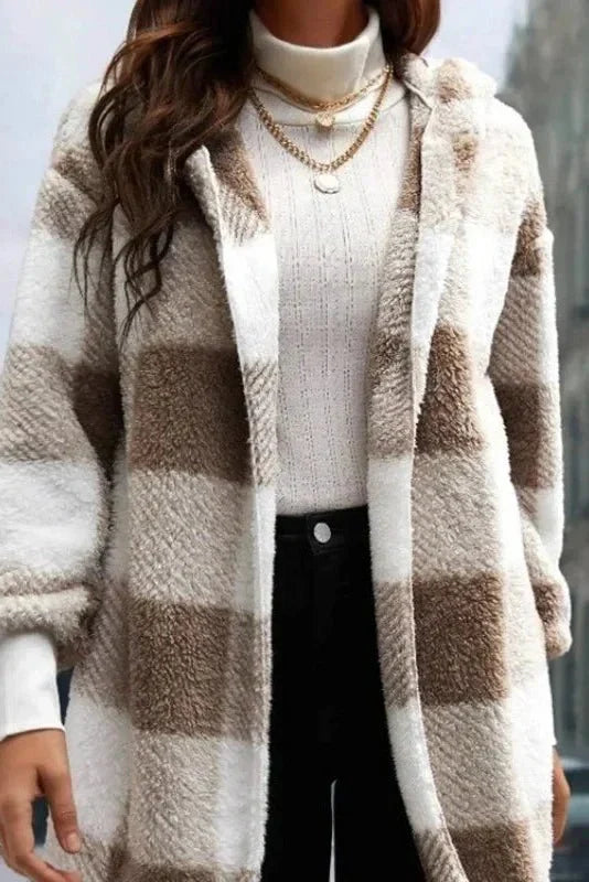 Alberte | Rutete Hættetrøje