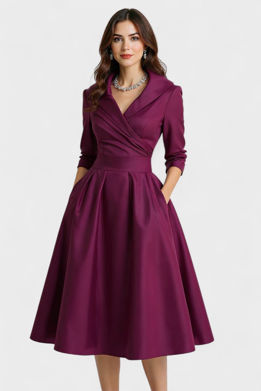 Lina - Satin Midi Kjole