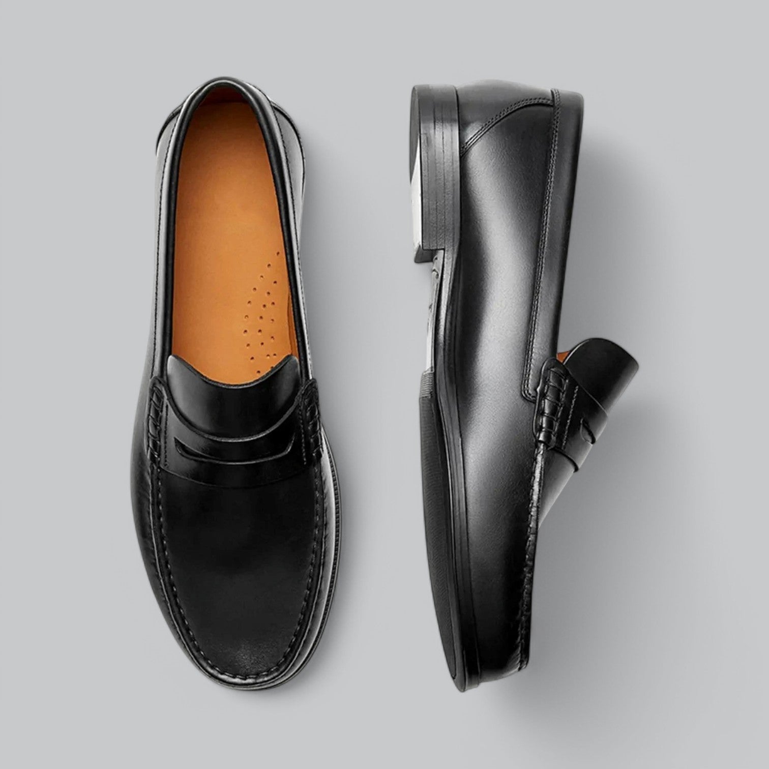 Chic Læder Penny Loafers