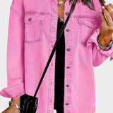 Elin | Lyserød Denimjakke