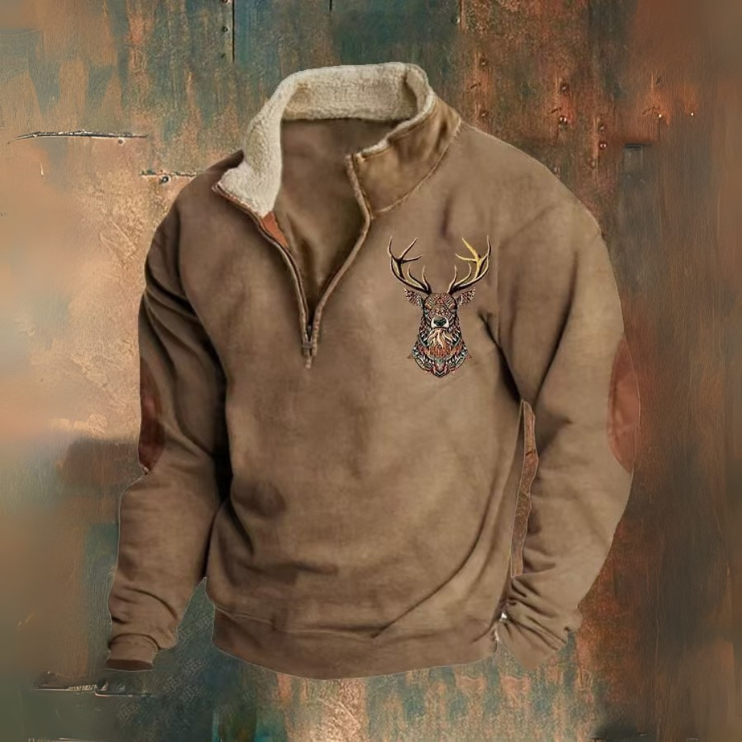 Kasper™  - Stilfuld zip-trøje