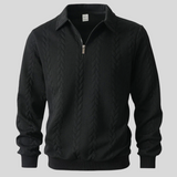 Simone – Elegant Strikket Polo Med Quarter Zip