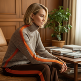 Zlatka – Luksuriøs rullekravetrøje med sildemønster