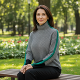 Zlatka – Luksuriøs rullekravetrøje med sildemønster