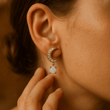 Rosa | Naturperler Øreringe