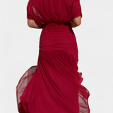 Amarra – Elegant Lang Chiffonkjole Med Drapering