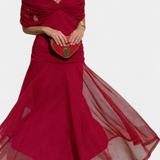 Amarra – Elegant Lang Chiffonkjole Med Drapering