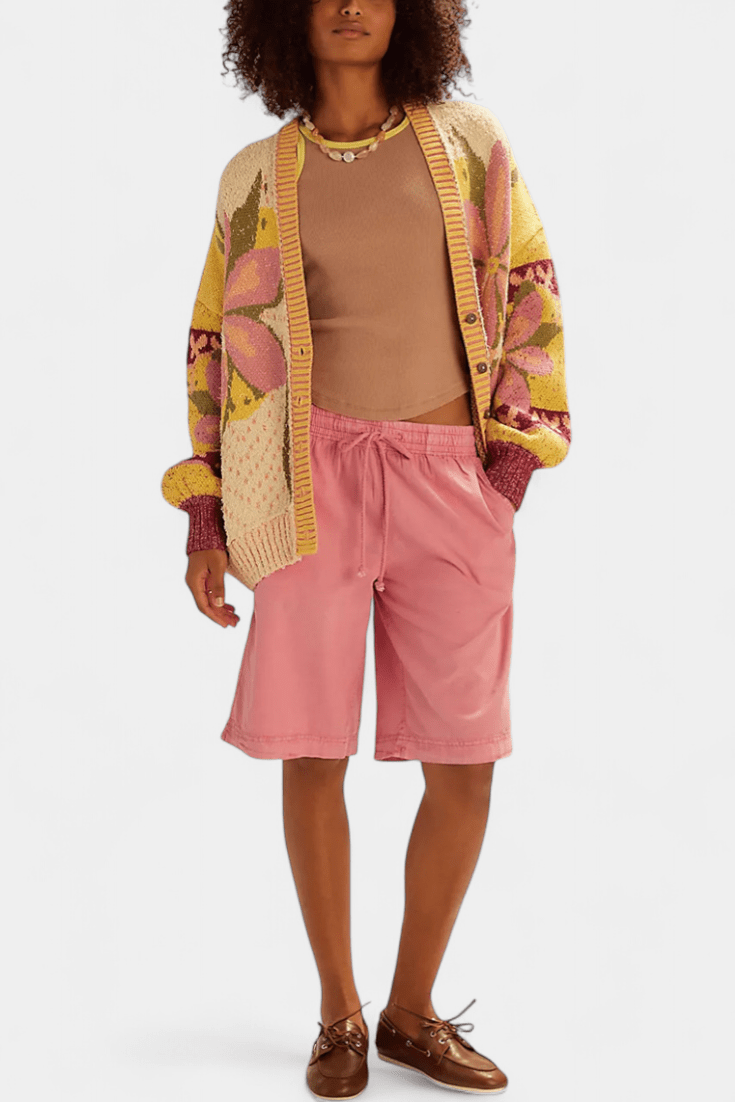 Stine | Blomstret cardigan