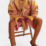 Stine | Blomstret cardigan