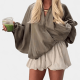 Thilde | Puffjakke olivengrøn