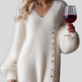 Bianca – Strikket Midikjole med Sideslids