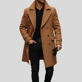 Marcello – Dobbeltradet uldfrakke til mænd