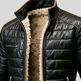 Karlo – Sort Quiltet Jakke med Sherpa-Foring